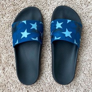 Valentino Garavani Dark Blue Star Slides